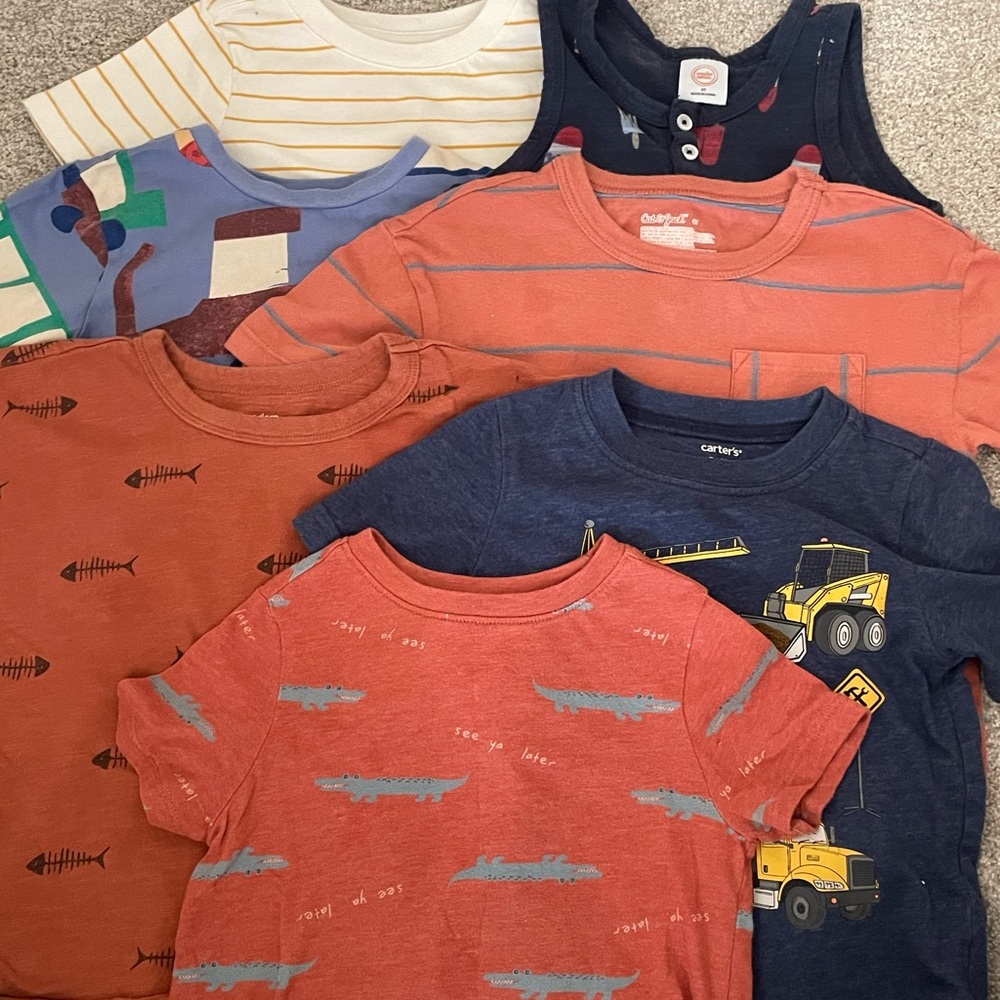 Carter's Cat & Jack Short Bundle - Orange, Blue, Yellow, Forth of July, Trucks